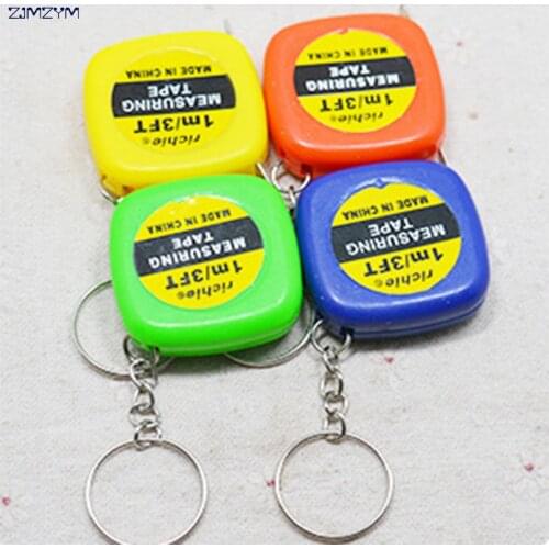 1PC 1m/3ft Easy Retractable Ruler Measuring rule Tape Measure Mini Portable Pull Ruler Keychain