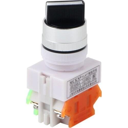 1PCS P61 Rotary switch knob button 22mm 4 Screws terminals 2 way small size 2 position ON-OFF LAY7 LAY37 Y090-11X2