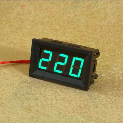 10pcs/lot Red Blue Green 0.56 inch AC70-500V Digital Voltmeter Voltage Panel Meter LED Digital Voltmeter Voltage Display 2 Wires