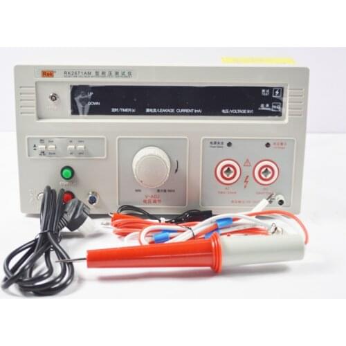 220V RK2672AM 5KV(AC/DC) 100VA Withstand Hi-Pot Tester Withstand Voltage Tester Meter Pressure Voltage Tester Tool