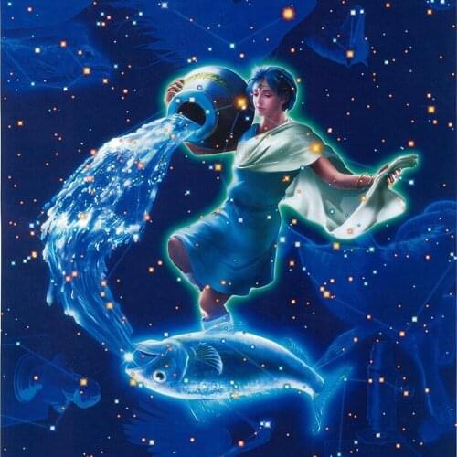 5D Diy Full Round/Square Diamond Painting “Aquarius" 3D Embroidery Cross Stitch Rhinestone Mosaic Home Decor Gift Yc181