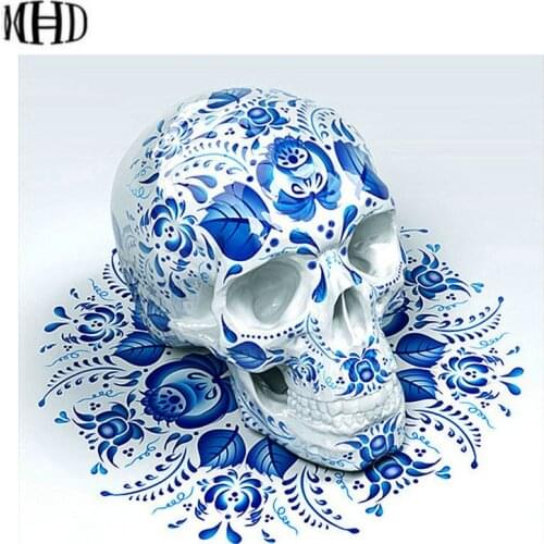 MHD Skull diy Diamond Painting Full & Round Crystal Decoration 3d Diamond Embroidery Mosaic Diamond Cross Stitch Sewing Thread