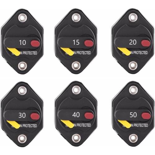 Areyourshop 10A 15A 20A 30A 40A 50A IP67 Waterproof Circuit Breaker Blow Reset Fuse Switch For Car Audio Marine