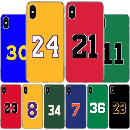 Basketball 23 24 Lucky Number Phone Case For Apple Iphone 11 12 Mini Pro X XR XS Max 7 8 6 6S Plus 5 SE 7G 6G + Art Cover Coque
