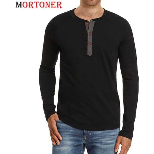 Black Henley Basic Tshirt Men 2021 Brand New Long Sleeve Slim Fit Tee Shirt Homme Cotton Casual Soft Cozy T Shirt Male Camisetas