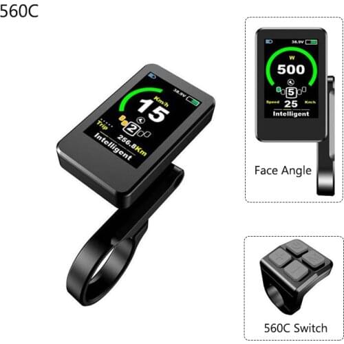 E-bike560C Full Color LCD Display For Bafang Mid Hub Motor 36V 48V 52V 60V 250W 750W Electric Bicycle Indicator USB Ports CE