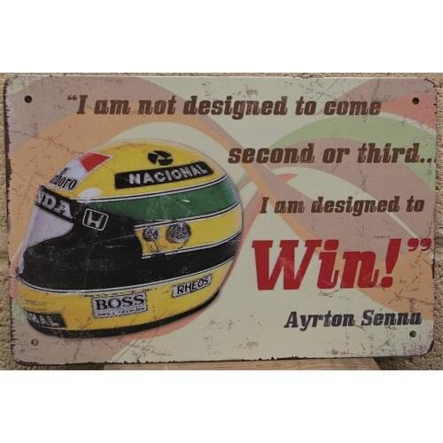 Car Racing Retro Metal Tin Sign Plaque Poster Wall Decor Art Shabby Chic Gift