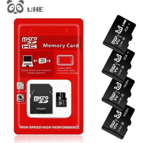 Hot Sale micro sd 32GB Class 10 Microsd 64GB 16GB High Speed Flash Memory Card 4GB 8G TF Cards with adapter free shipping