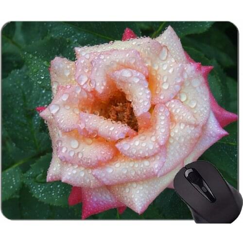 Gaming Mouse Pad Custom,Hundreds of flowers,natural roses -Stitched Edges