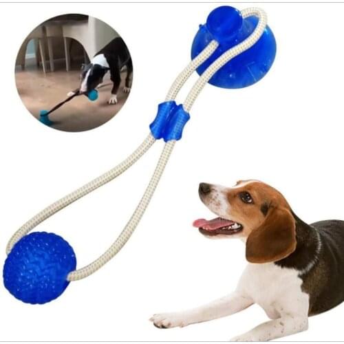 Suction toy dog Push Toy with TPR Ball Pet Tooth Cleaning Chewing Rubber Dog Toys for Small Dogs Rubber Dog Toy