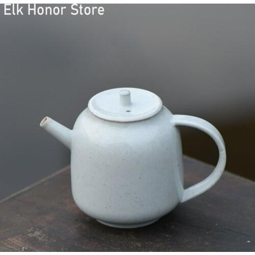 160ml Japanese Style Ceramic Teapot Handmade Kung Fu Tea Single Pot Chinese Pu'er Master Pot With Strainer Teaset Gift Packaging