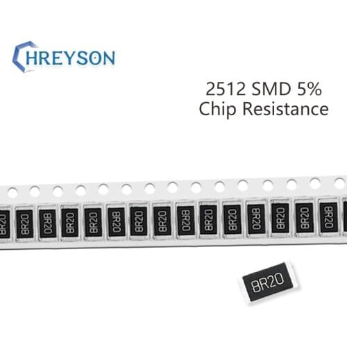 100Pcs 2512 SMD Resistor Kit 5% Tolerance 0R-22M 200K 220K 240K 270K 300K 330K 360K 10 Ohm Full Value Available DIY Assorted Set