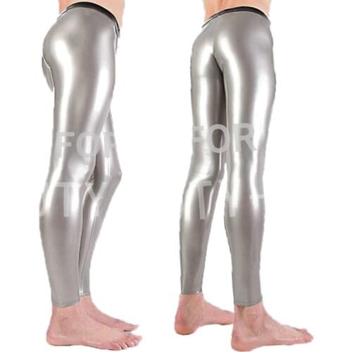 Latex Fetish Trousers Sexy Pants Bottoms For Men Legging With Zipper Plus Size Customization Natural Handmade