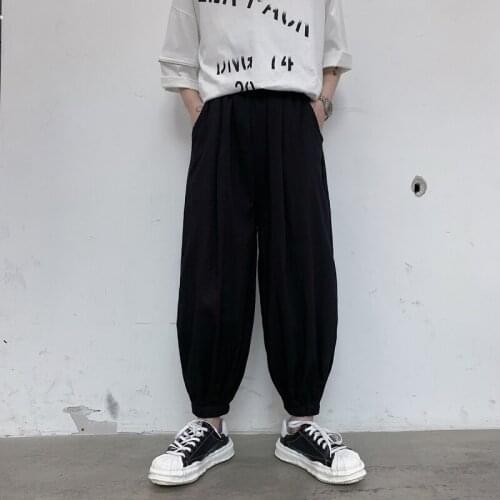 Summer dark Korean fashion mens loose thin casual pants youth fashion mens Harlan Leggings