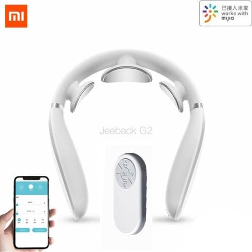 Xiaomi Jeeback G2 Cervical Massager TENS Pulse Back Neck Massager Far Infrared Heating Health Care Relax Work With Mijia App