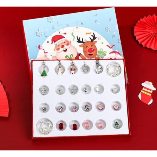 Blind box set random Christmas charms diy bead bracelet cute charms chain bracelets for women beauty girl gift pendant jewelry