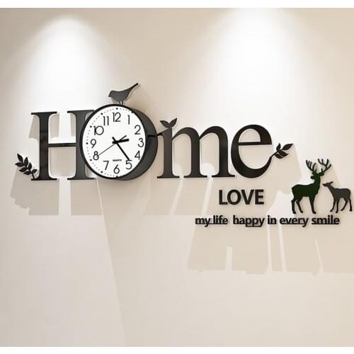 Wall Clock Stickers 3d Modern Watch Creative Personality Clocks Silent Nordic Style Minimalist Living Room Home Art Fashion