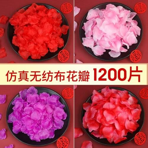 Non-woven fake petals birthday wedding room decoration