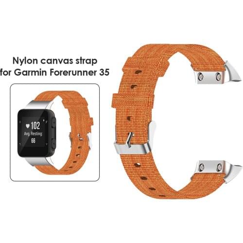 Nylon Canvas Watch Strap Elegant Watch Comfortable Element for Garmin Forerunner 35/Forerunner 30 Replacement Band