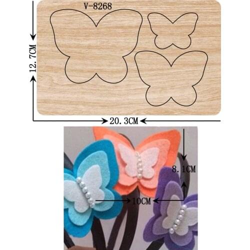 New butterfly wooden dies cutting dies for scrapbooking Multiple sizes V-8268