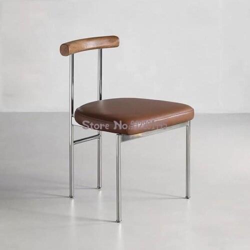 Dining Chair Backrest Western Food Home Restaurant Cafe Leisure Negotiation Chair Net Red Light Luxury Office Chair