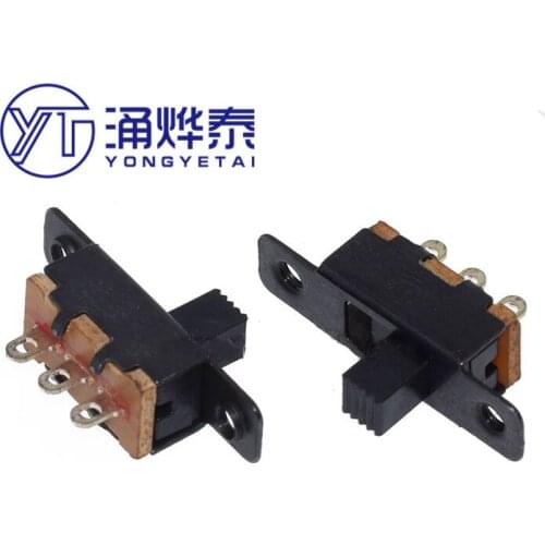 YYT 20PCS Toggle switch SS12F15G3 4MM handle height vertical 180 degrees 3 feet single row three feet two gears