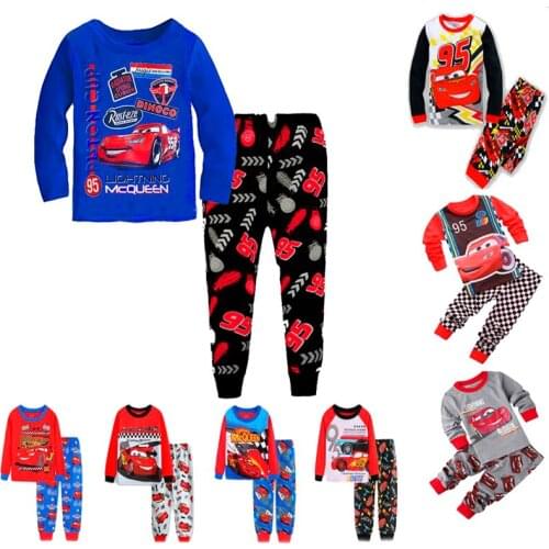 2021 New Kids Pajamas Spring Autumn Baby Cars Sets Boys Girls Cartoon Cotton Animal Pyjamas Children pajamas sleepwear