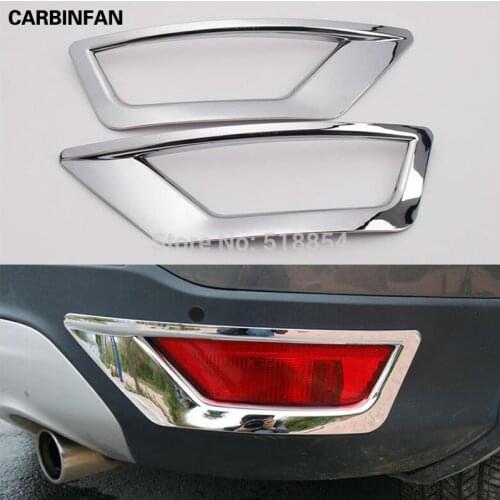 FIT FOR 2013 2014 2015 2016 2017 FORD ESCAPE KUGA CHROME REAR REFLECTOR FOG LIGHT LAMP TRIM COVER FOGLIGHT GARNISH BEZEL MOLDING