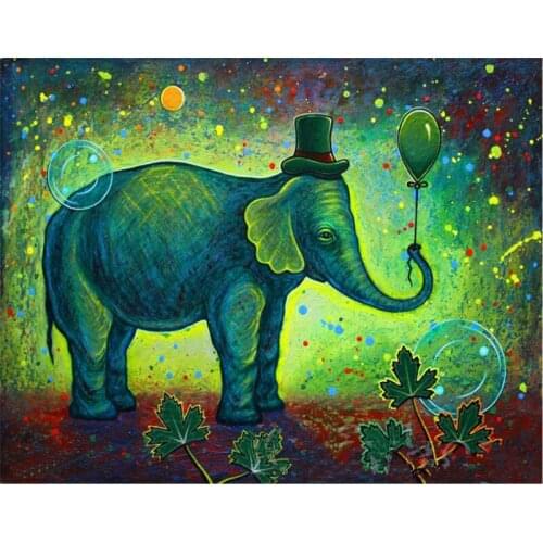 Full Square Drill Diy Diamond Painting Elephant Forest Rhinestones Cross Stitch 5D Mosaic Diamond Embroidery Home Decoration
