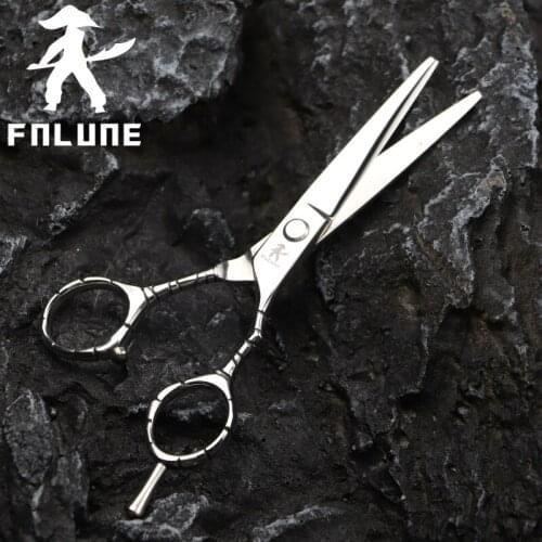 FnLune 5.5 VG10 Professional Hair Salon Scissors Cut Barber Haircut Shear Hairdressing Scissors Bamboo Handle A-line Scissors