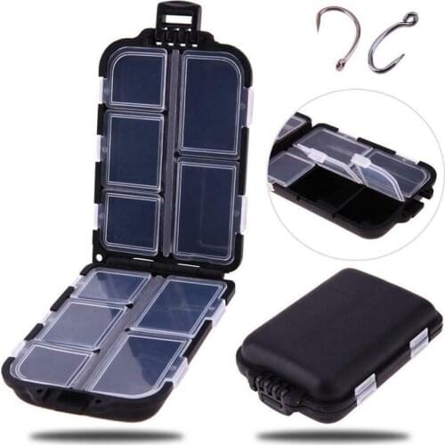10 Compartment Fishing Tackle Boxes Transparent Plastic Fishing Lure Bait Hook Storage Case Tackle Box With Fishing Accessories