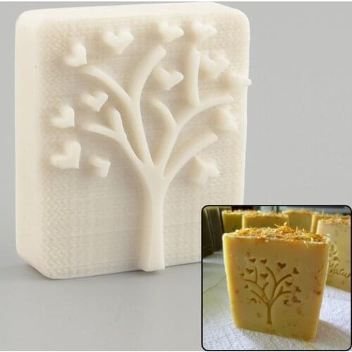 Heart Love Tree Design Handmade Resin Soap Stamp Soap Mold Mould Craft Gift Arts Crafts Sewing Accessories Scrapbooking Supply