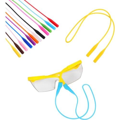 2 pcs Silicone Eyeglasses Straps Glasses Sunglasses chain Sports Band Cord Holder Elastic Adjustable Anti Slip String Ropes