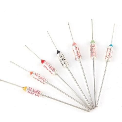5pcs Thermal Fuse RY 10A 250V Temperature 65C℃ 100℃ 130℃ 155℃ 185℃ 200℃ 240