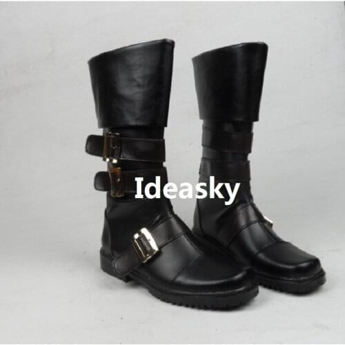 Hot Sale NieR:Automata 2B YoRHa NO.2 Type B nier automata 9s Cosplay Shoes Handmade Long Black Boots Customize PU Leather