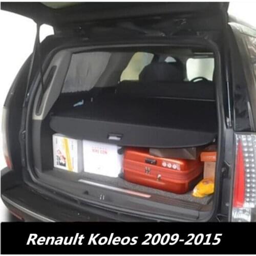 Car Rear Trunk Security Shield Cargo Cover For Renault Koleos 2009 2010 2011 2012 2013 2014 2015 ( black, beige)