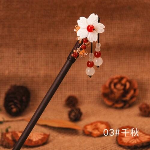 Hanfu Hair Stick Women Wood Glaze Hair Fork Vintage Chinese Style Hair Chopsticks Hairpin Woman Jewelry Hair Clip Accessories