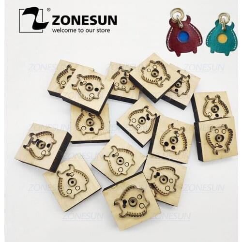 ZONESUN Custom Leather Die Cuts For Handmade Monster Key Ring DIY Key Chain Hang Decoration Cutting Clicker Die Steel Rule Die