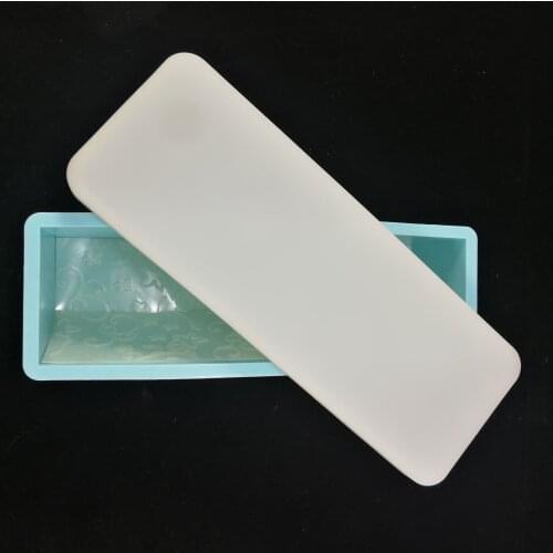 1kg Rectangle Loaf soap with Cover Silica gel toast baking mold rectangle Soap molds bathroom bar loaf silicone molds