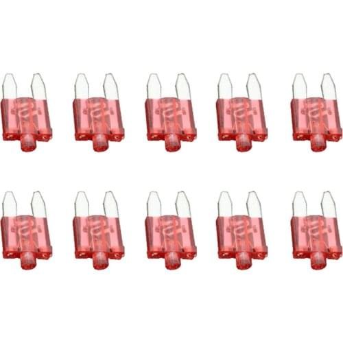 10 PCS 10A Small Fuse inserts car insurance tablets small fuse with lamp car inserts fuse