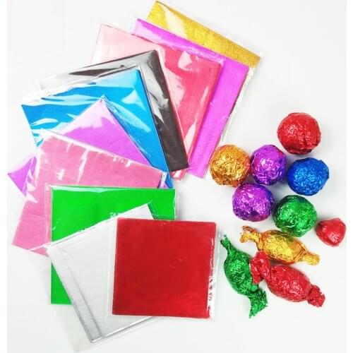 15*15cm 300pcs,Nine colors chocolate wrapping tin foil covered,chocolate, candy aluminum foil Embossing paper wholesale