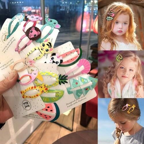 2021 New Kawaii Cartoon Fruit BB Clip Snap Hair Clip Baby Children Hair Clips Pin Barrettes Accessories For Kids Girls