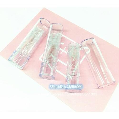 30pcs 50pcs 100pcs Clear Square Empty Lipstick Tube Elegant Lip Balm Bottle Cosmetic DIY 12.1mm Plastic Lip Rouge Container Tube