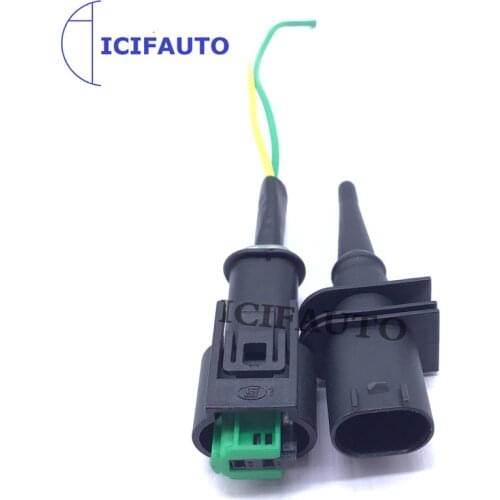 65816905133 Front Rear Left Right Outside Air Temperature Sensor With Connector For BMW 128i 328i 335i 528i 535i M3 X5 Z4 760Li