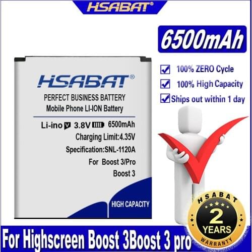 HSABAT Boost 3 / Boost 3 Pro 6500mAh Battery for Highscreen Boost 3 / Boost 3 Pro Batteries