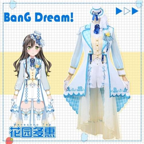 Anime Bang Dream! Hanazono Tae Cosplay Costume Poppin'Party Dresses Christmas Halloween Free shipping CG777LHY