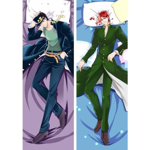 Anime JK jjba JoJos Bizarre Adventure Kujo Jotaro Kakyoin Noriaki Male Dakimakura Body Pillowcase Hug Pillow Cover Case