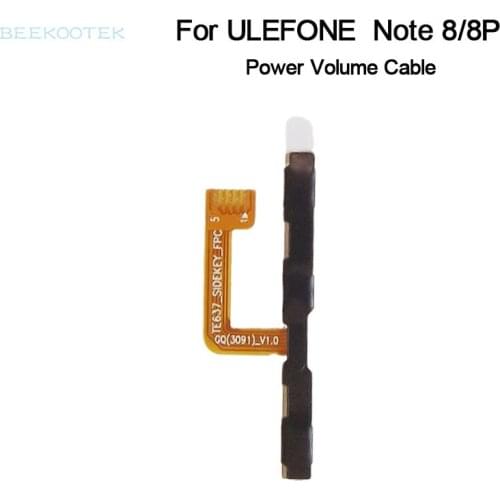 BEEKOOTEK New Original Ulefone Note 8 Power Volume Cable FPC Accessory For Ulefone Note 8P 5.5 inch Cellphone