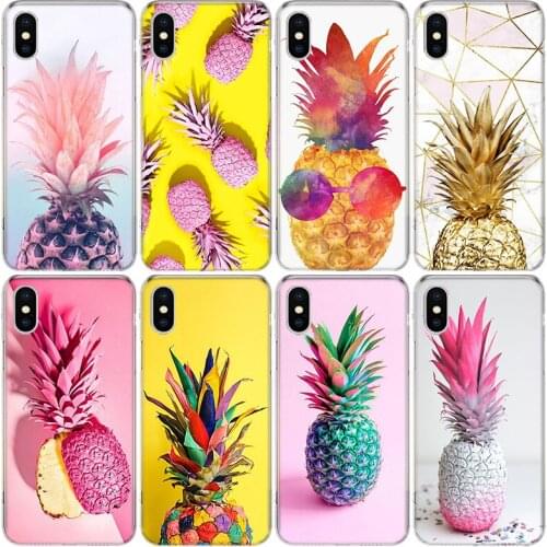 Yellow Pineapple Pink Fruit Phone Case For iphone 12 Mini 11 Pro XS MAX SE2020 8 7 6 6S Plus X 5 5S SE XR Cover Shell Coque