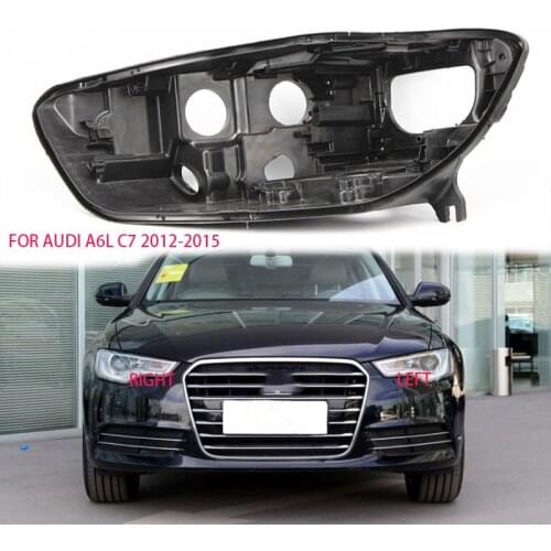 For audi A6L C7 shell Headlight black casing Shell black base Front headlight cover back shell 2012-2015 plastic lampshade